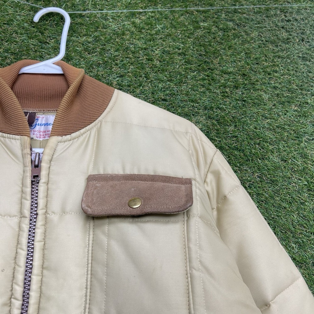 Vintage Scatter Gunner Jacket Mens Medium Shooting Coat Zip Up Quilt Outdoor - Picture 5 of 13